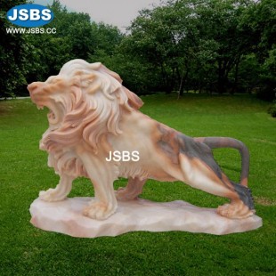 Hand Carved Marble Lion Sculpture, JS-AN038B